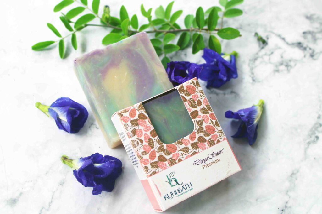 blue pea flower soap