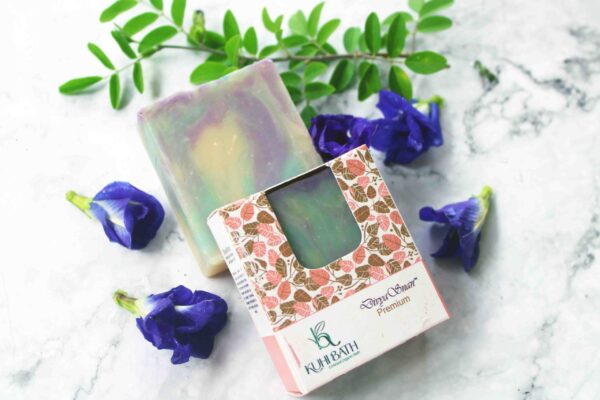 blue pea flower soap